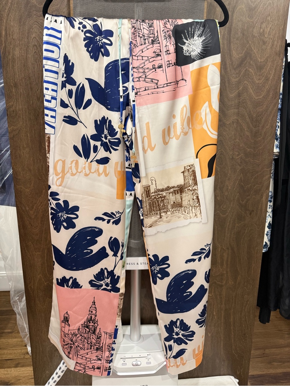 Joie Multicolor Patchwork Floral Drawstring Pants